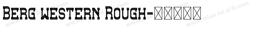 Berg western Rough字体转换
